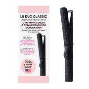 L'Ange Hair front view of Le Duo Grande showing sleek black design and ergonomic grip for easy handling