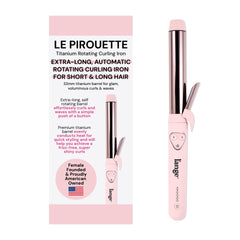 L'ANGE HAIR front view of Le Pirouette blush curling iron showing sleek design and benefits