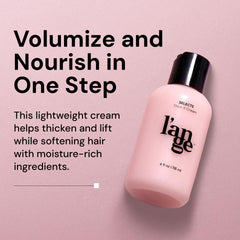 L'ANGE HAIR thick cream texture close-up illustrating smooth, spreadable formula