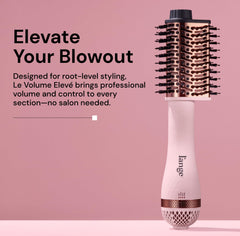 L'ANGE HAIR close-up of teardrop titanium barrel showing targeted root lift and smoother finish