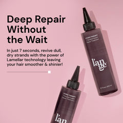 L'ANGE HAIR pump close-up highlighting controlled dispense and travel-safe top