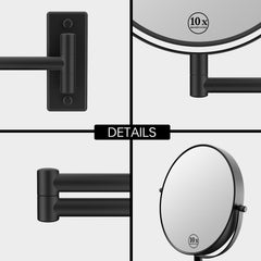 LANSI mirror head rotated to show 360-degree adjustment benefit