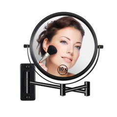 LANSI front view matte black mirror showing sleek design and space saving