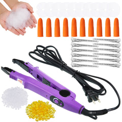 Lanties purple iron front view showing compact design and portability