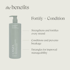 L’ANZA close-up label showing key ingredients and repair benefits