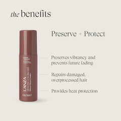 L’ANZA fine mist texture demonstrating easy absorption and no residue