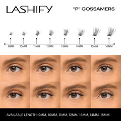 Lashify Plushy side profile on a model eye demonstrating subtle lift