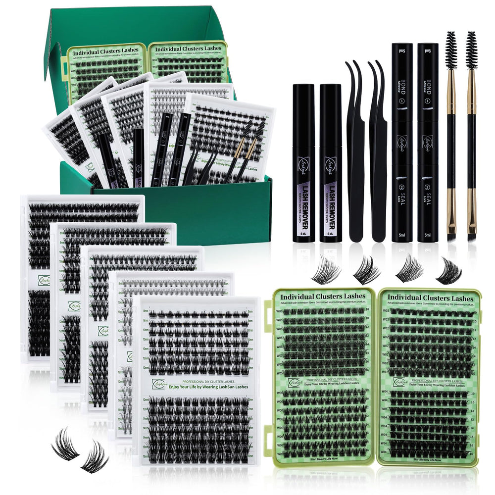 LASHSUN front packaging showing complete kit and included tools for easy styling