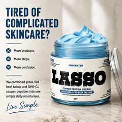 LASSO TALLOW close-up of cream texture highlighting rich tallow moisturization benefit