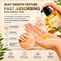 LAST TOUCH oil texture drop demonstrating lightweight absorbent consistency