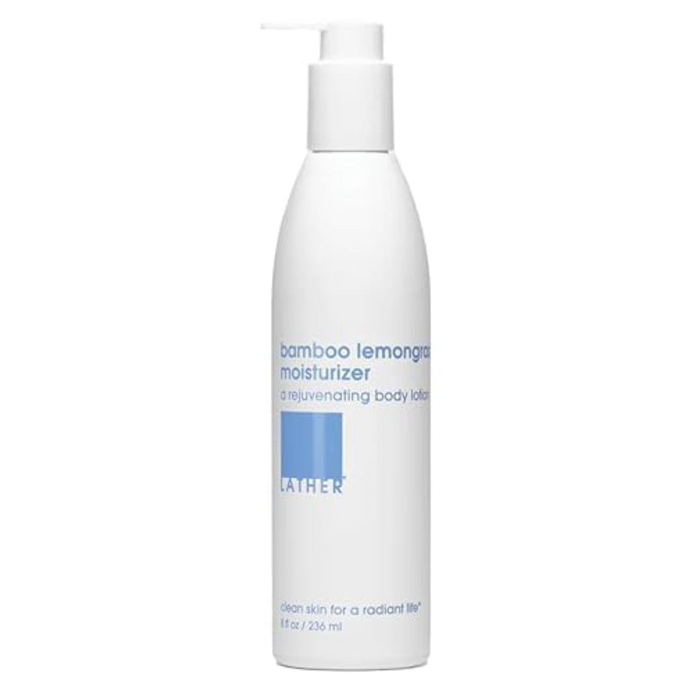 LATHER front bottle view showing label and clean design for quick identification