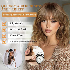 Lativ close-up of wavy texture and fiber blend, demonstrating natural-looking depth
