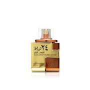 Lattafa front bottle view showing elegant design and immediate visual appeal