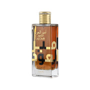 Lattafa Ameer Al Oud front bottle showing elegant packaging and long-lasting appeal