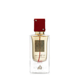 Lattafa Ana Abiyedh Rouge front bottle showing elegant label and spray for confident presentation