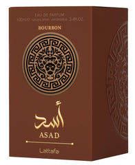 Lattafa Asad Bourbon cap and atomizer demonstrating easy, precise application