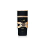 Lattafa Asad Premium front bottle showing elegant design and instant luxury