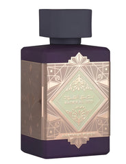 Lattafa bottle front view highlighting elegant label and long-wear appeal