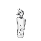 Lattafa Maahir Legacy front bottle showing elegant glass and label, highlights premium look