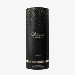 Lattafa Nasmaat cap and nozzle detail for precise spray and durability