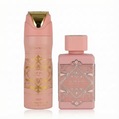 Lattafa Noble Blush applied on wrist in lifestyle scene showing lasting refined scent confidence
