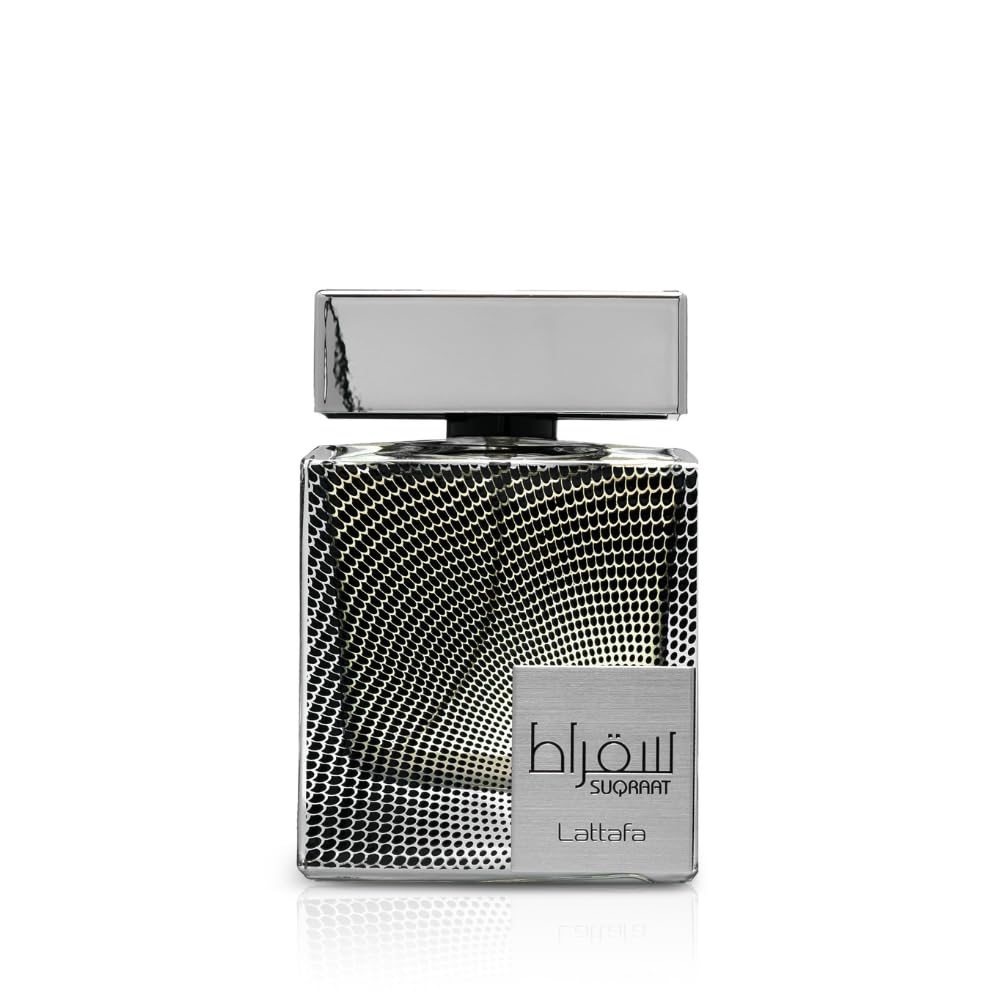 Lattafa Suqraat front bottle showing sleek masculine design and everyday style benefit