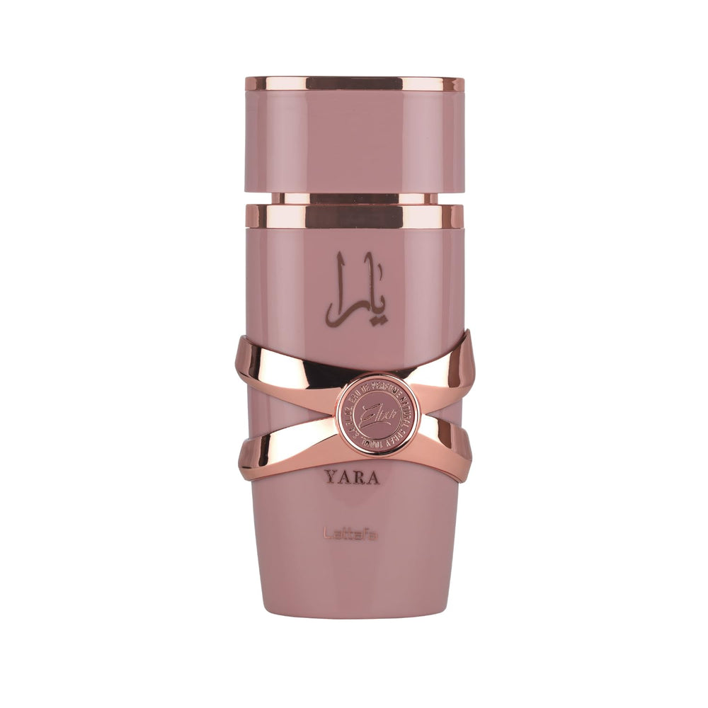 Lattafa Yara Elixir front bottle showing elegant design and easy spray