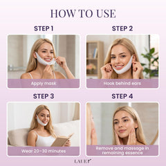 LAUER COSMETIC mask worn on model profile demonstrating targeted chin and jawline coverage