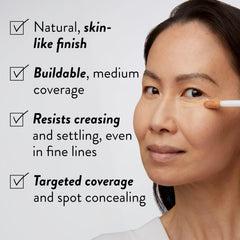 LAURA GELLER application under eye illustrating brightening and hydration benefit