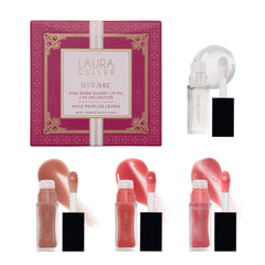 LAURA GELLER front packaging showing the four gloss tubes and gift box, convenient gifting