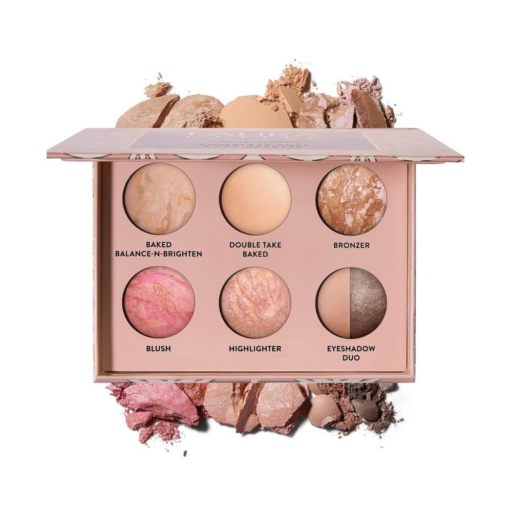 LAURA GELLER palette front view open showing full face selection and travel convenience