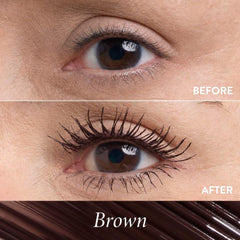 LAURA GELLER NEW YORK close-up lash application showing defined length benefit