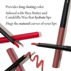 LAURA GELLER NEW YORK texture swatch of Ritzy Red shows rich pigment for full coverage