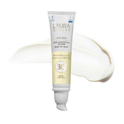 LAURA GELLER front jar view showing sleek primer packaging and SPF protection