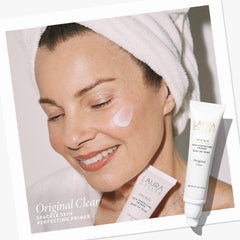 LAURA GELLER open dispenser with texture demonstrates silky hydration