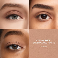 Laura Mercier twist-up profile of caramel stick highlighting portable design