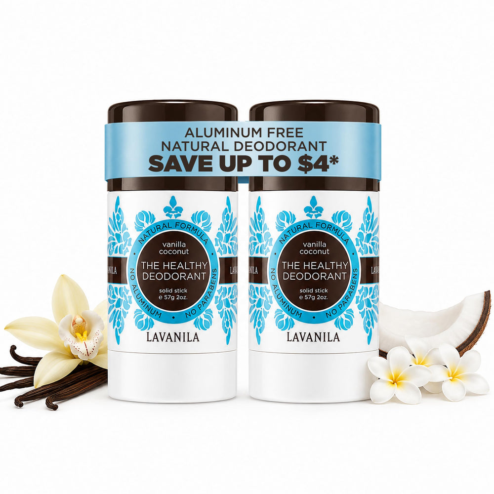 lavanila front packaging showing twin pack and value — lightweight convenience