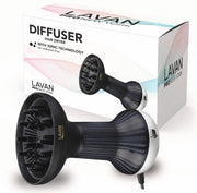 LAVANPRO NEW YORK front view of diffuser dryer showing bowl and controls, for defined curls