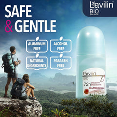 Lavilin size comparison in hand illustrating compact travel convenience
