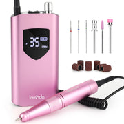 Lavinda pink drill front view showing compact design and portability benefit