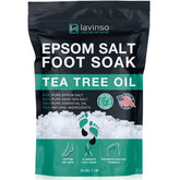 Lavinso front packaging showing 1 lb bag and clear benefits for convenient foot care