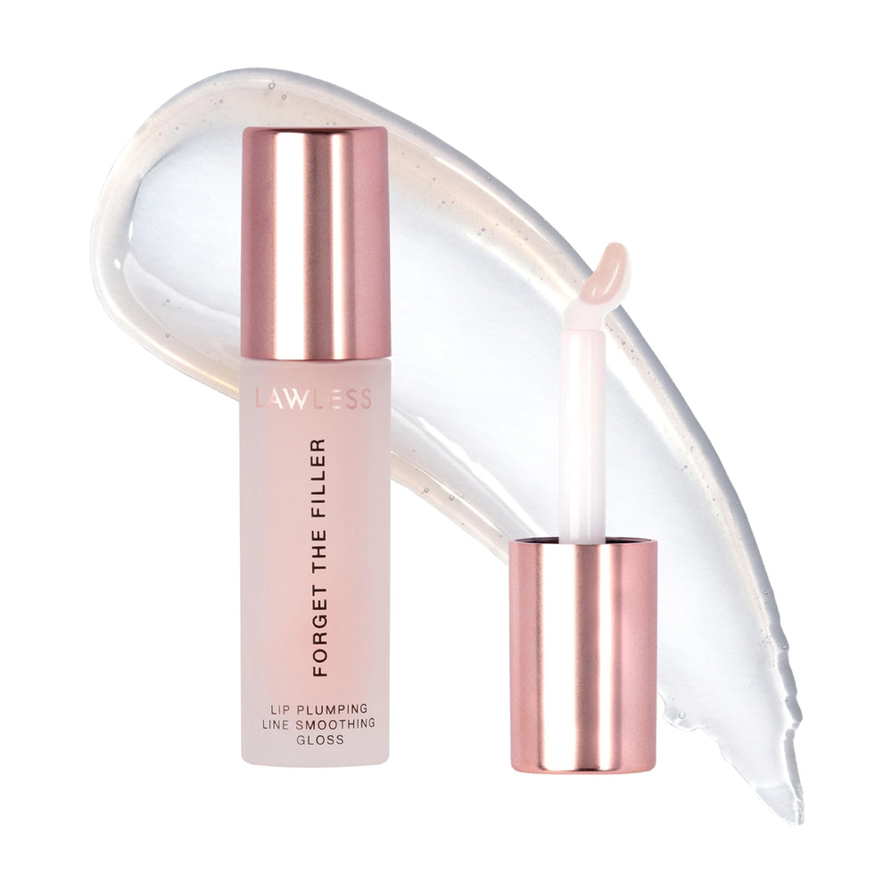 LAWLESS front packaging showing rosy outlook shade and sleek tube benefit instant shine