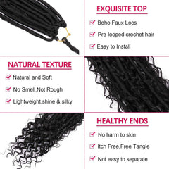 Layashow pre-looped roots and loop detail for quicker crochet installation