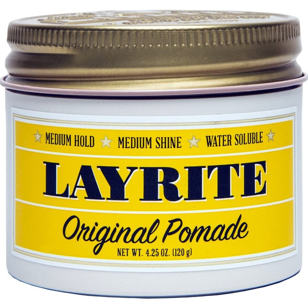 Layrite jar front view showing label and size, clean packaging benefit