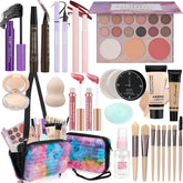 LAZORA front packaging showing complete makeup kit, great gift presentation