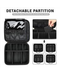 LEAFFUP interior view with adjustable partition and wipe-clean lining, organization benefit