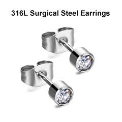 LECIEL gun studs and backings laid out demonstrating included disposable piercing studs