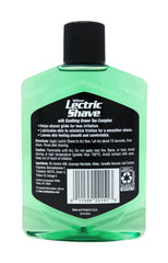 Lectric Shave in bathroom setting beside razor and towel for ready pre-shave preparation