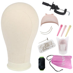 Leeven canvas head front view showing realistic shape and pinning benefit