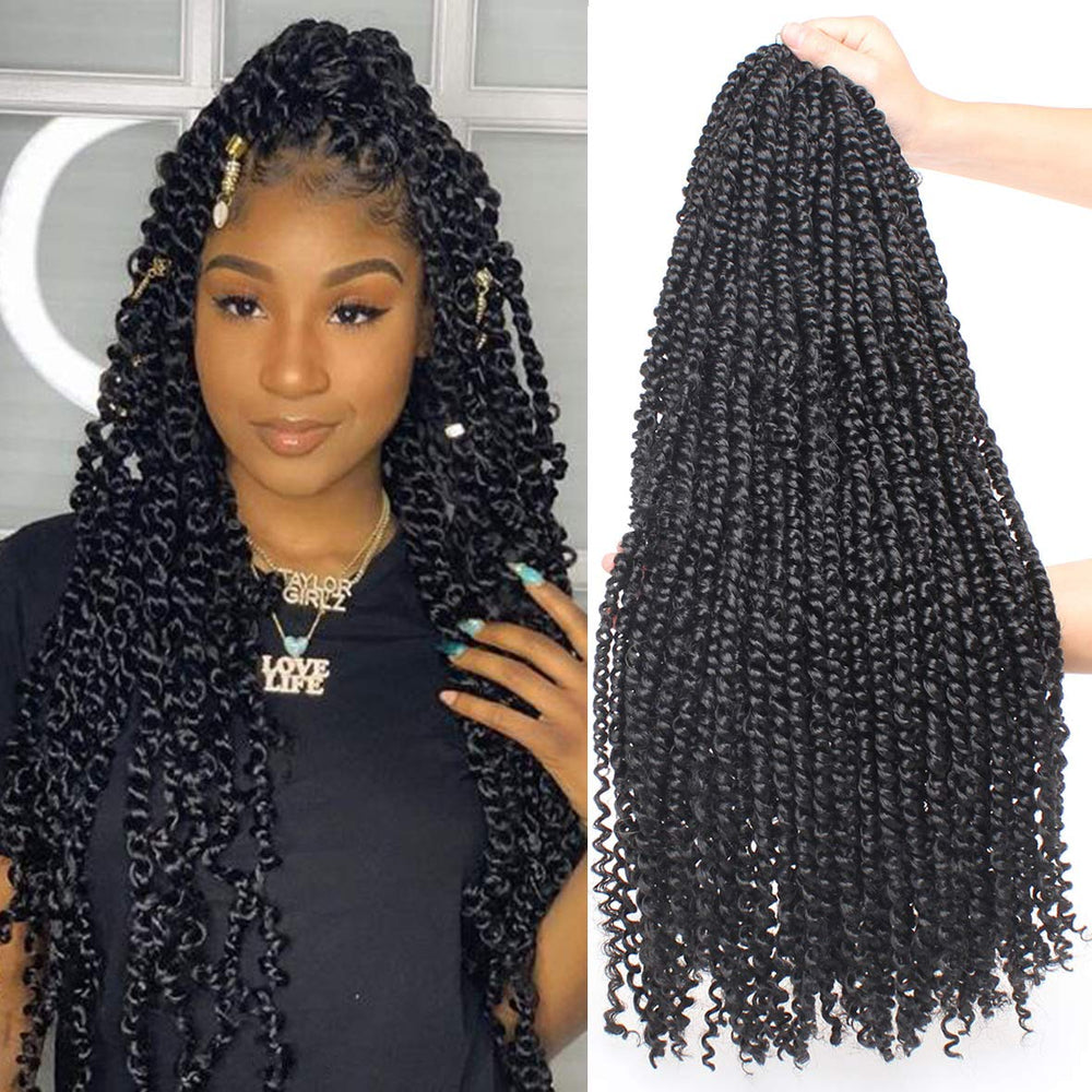 Leeven front packaging showing 22 inch passion twist bob and ready-to-install benefit